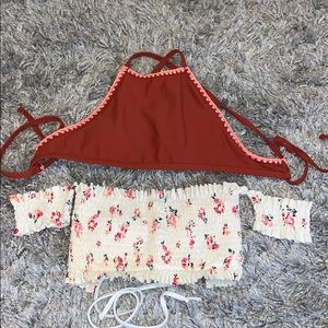 (2) Aerie and target bikini tops